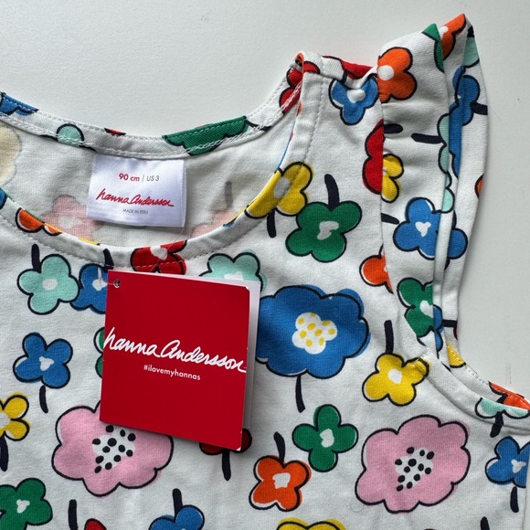 NEW with tags Hanna Andersson Flower Ruffle Dress - Picture 8 of 11